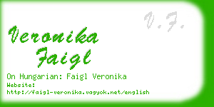 veronika faigl business card